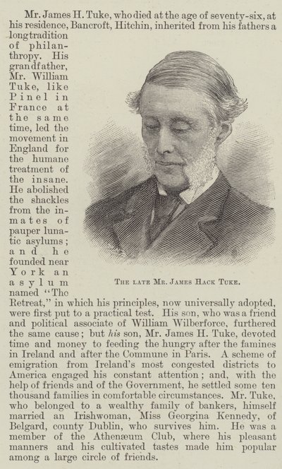 Il defunto Signor James Hack Tuke da English School