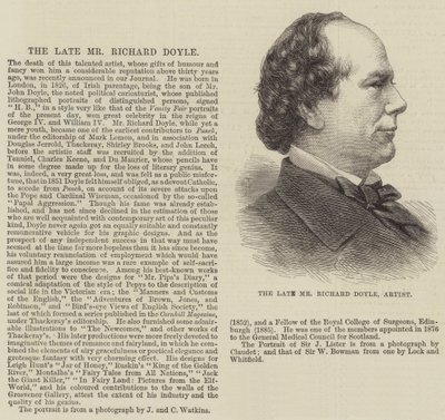 Il defunto signor Richard Doyle, artista da English School