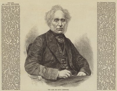 Il defunto Sir David Brewster (incisione) da English School