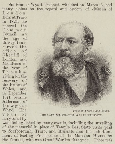Il defunto Sir Francis Wyatt Truscott da English School