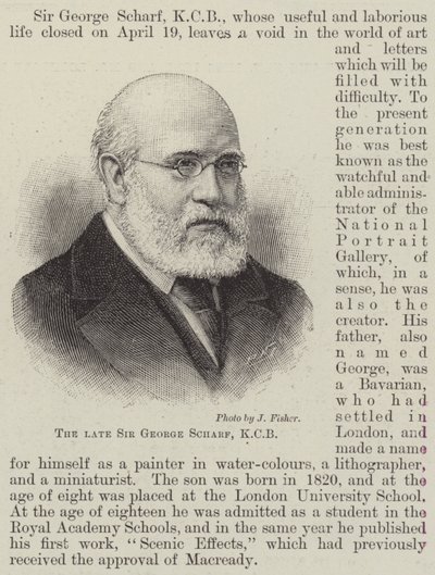 Il defunto Sir George Scharf, KCB da English School