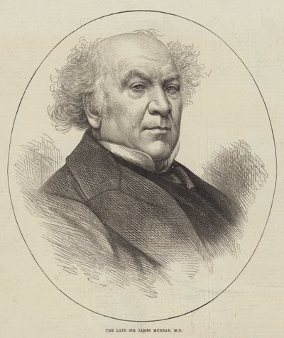 Il defunto Sir James Murray, MD (incisione) da English School