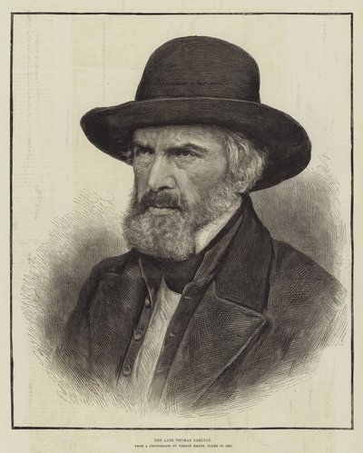 Il defunto Thomas Carlyle (incisione) da English School