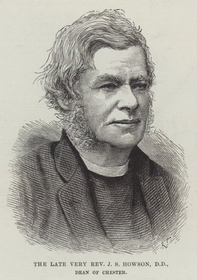 Il defunto reverendo J S Howson, DD, decano di Chester (incisione) da English School