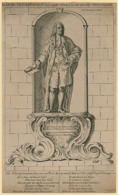 Il patriota statuario vivente, recentemente celebrato ma ora generalmente censurato ed esploso da English School