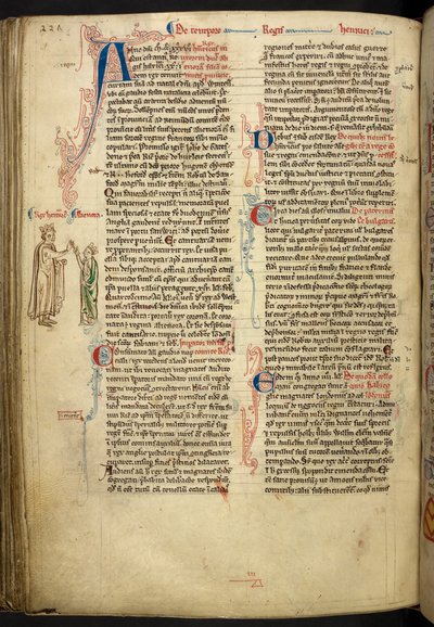 Il matrimonio di Enrico III ed Eleonora di Provenza dalla Historia Anglorum, Matthew Paris, MS Royal 14 CVII, f. 124.v, c.1250-59 da English School