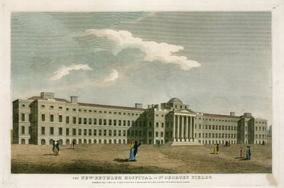 Il nuovo Ospedale di Betlemme a St Georges Fields, Londra da English School