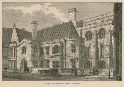 La nuova Biblioteca della Corporazione della Città, Guildhall, Londra da English School