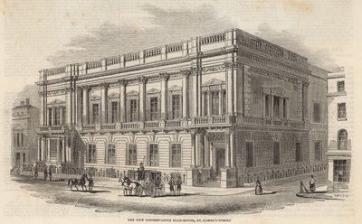 La nuova Conservative Club House, St Jamess Street, Londra da English School