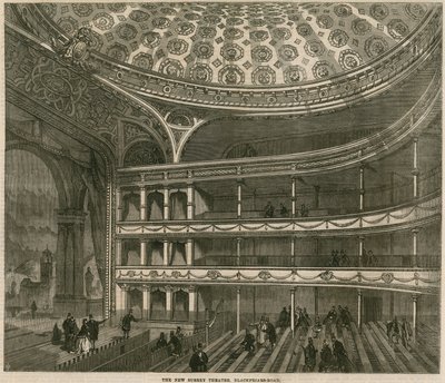 Il nuovo Teatro Surrey, Blackfriars Road, Londra da English School