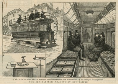 Il nuovo tram elettrico a Kew Bridge da English School
