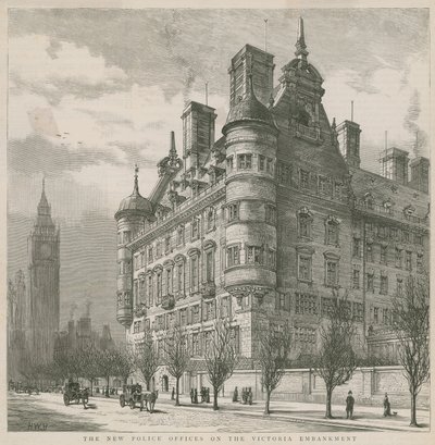 I nuovi uffici di polizia sul Victoria Embankment da English School