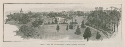 Il nuovo parco pubblico a Highgate: vista generale dei terreni, Fairseat House, Highgate da English School