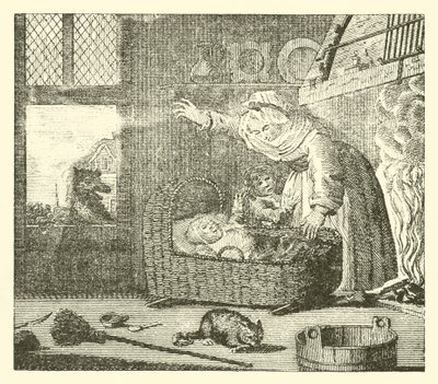 La nutrice e il lupo (incisione) da English School