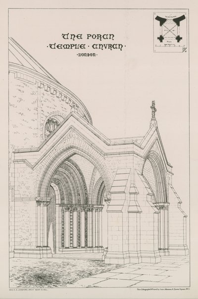 Il portico della Temple Church da English School
