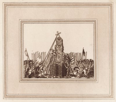 La demolizione della Croce di Cheapside il 2 maggio 1643 da English School