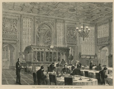La sala rinfreschi alla Camera dei Comuni da English School