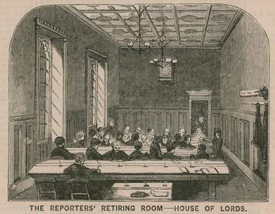 La sala di riposo dei reporter nella Camera dei Lord da English School