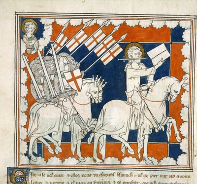 Il cavaliere su un cavallo bianco, inizio XIV secolo da English School