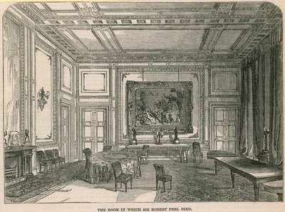 La stanza in cui morì Sir Robert Peel da English School