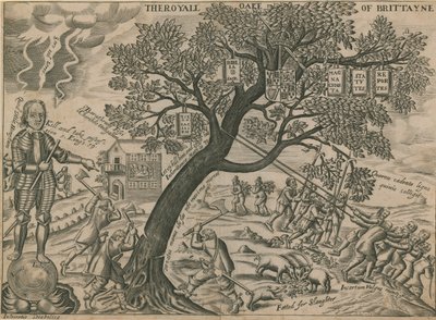 La quercia reale della Gran Bretagna da English School