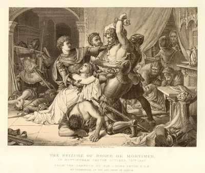 La cattura di Roger De Mortimer da English School
