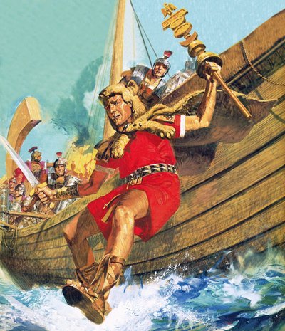 Il portabandiera della 10ª legione guida l