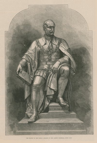 La statua del Principe Consorte sul Memoriale di Alberto da English School