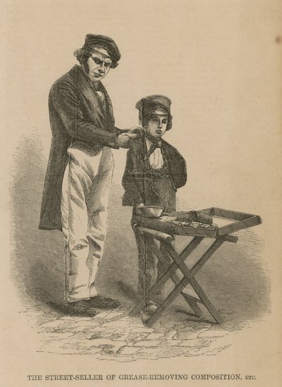 Il venditore ambulante di composizione per rimuovere il grasso da English School