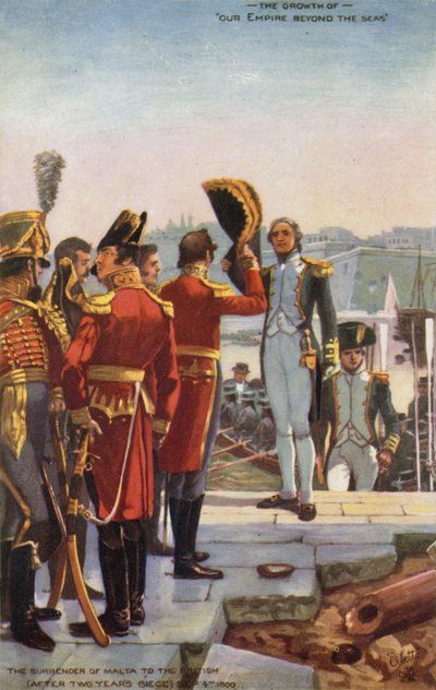 La resa di Malta ai britannici, 4 settembre 1800 da English School