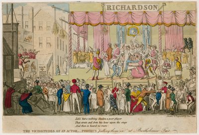 Le vicissitudini di un attore, Proteus che li attira alla Fiera di Bartholomew, Londra da English School