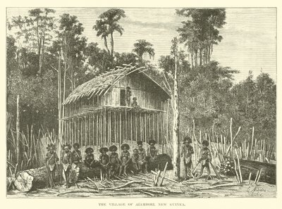 Il villaggio di Alambori, Nuova Guinea da English School