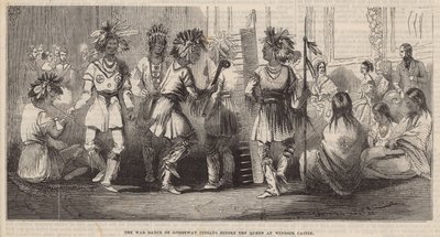 La danza di guerra degli indiani Ojibbeway davanti alla Regina al Castello di Windsor da English School