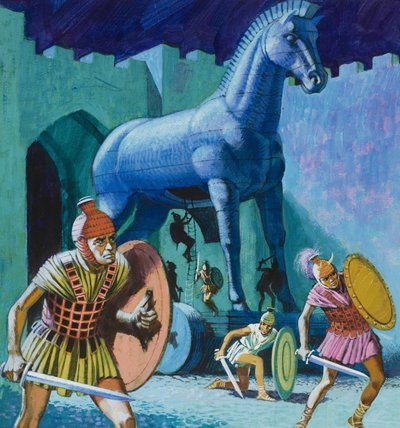 Il cavallo di legno di Troia da English School