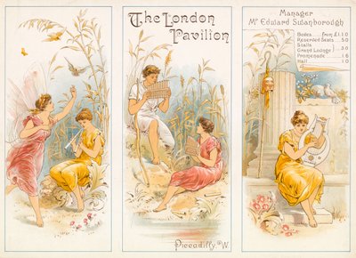 Programma teatrale, The London Pavilion, Piccadilly da English School
