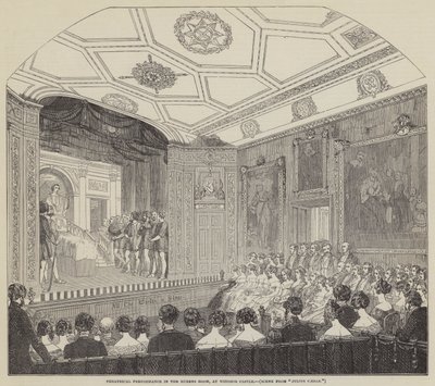 Spettacolo teatrale nella Sala Rubens, al Castello di Windsor da English School