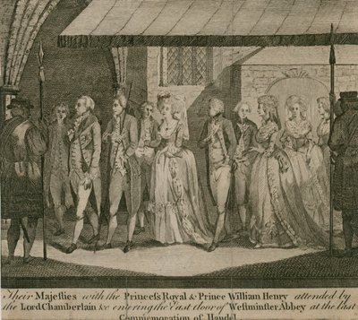 Le loro Maestà con la Principessa Reale e il Principe William Henry da English School