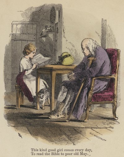 Questa brava ragazza viene ogni giorno a leggere la Bibbia alla povera vecchia May da English School