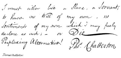Thomas Chatterton da English School