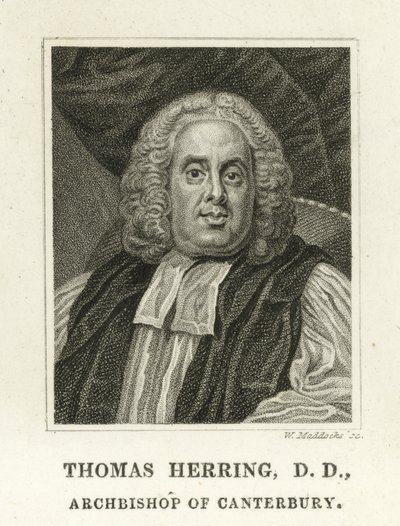 Thomas Herring, Arcivescovo di Canterbury (incisione) da English School
