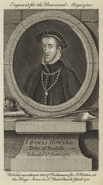 Thomas Howard, Duca di Norfolk, decapitato il 2 giugno 1572 da English School