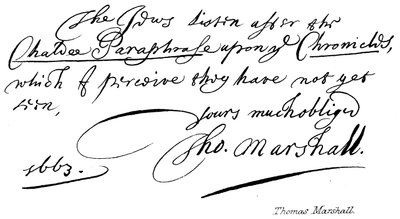 Thomas Marshall da English School