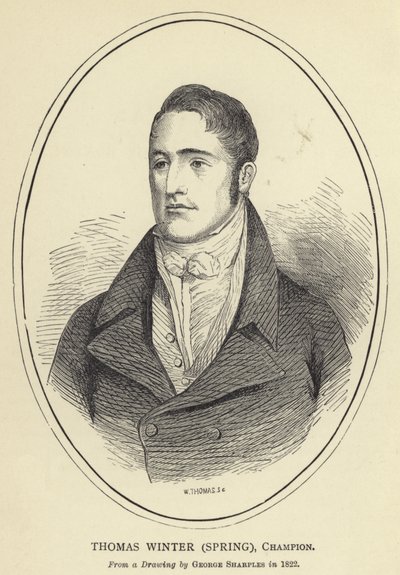 Thomas Winter, Spring, campione, da un disegno di George Sharples nel 1822 da English School