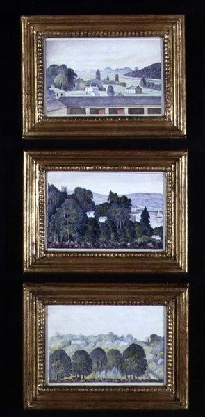 Tre Paesaggi Boschivi, c.1840 da English School