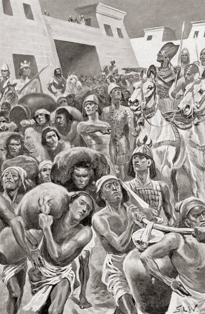 Thutmose III alla testa del suo esercito, da Hutchinson