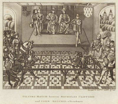 Giostra tra Nicholas Clifford e John Boucmel, un francese da English School