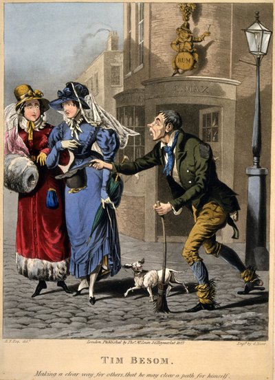 Tim Besom - aprendo una strada chiara per gli altri affinché possa aprire un sentiero per sé stesso. Inciso da G Hunt, pub. Thos. McLean, Londra, 1827 da English School