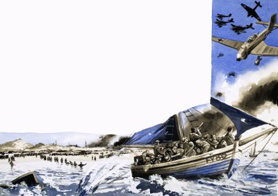 Di volta in volta, le piccole navi attraversavano il Canale della Manica da English School