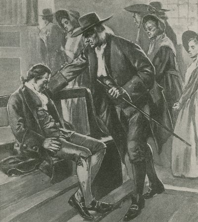 Stanco e affamato, Benjamin Franklin si addormenta in una casa di riunione quacchera da English School