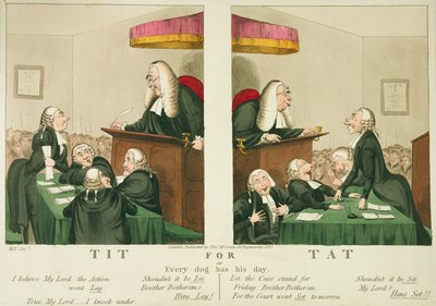 Occhio per occhio, o Ogni cane ha il suo giorno, pubblicato da Thomas McLean, Londra, 1827 da English School
